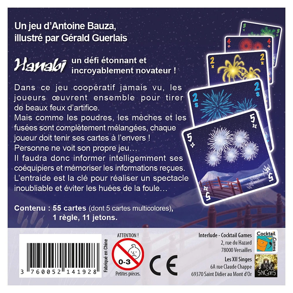 COCKTAIL GAMES - HANABI - FRENCH - BOARDGAME