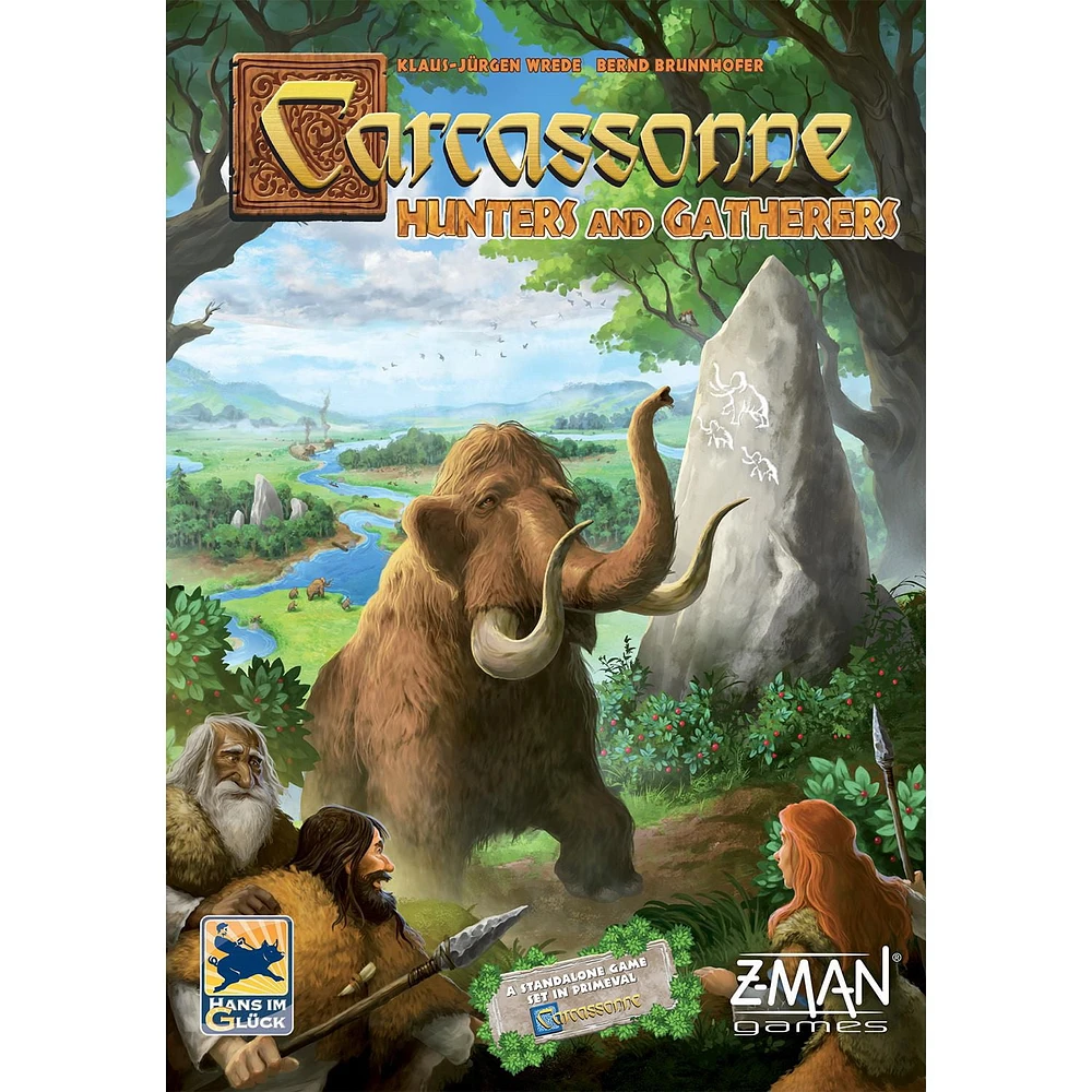 HANS IM GLUCK - CARCASSONNE - HUNTERS AND GATHERERS - ENGLISH - STANDALONE STRATEGY BOARDGAME