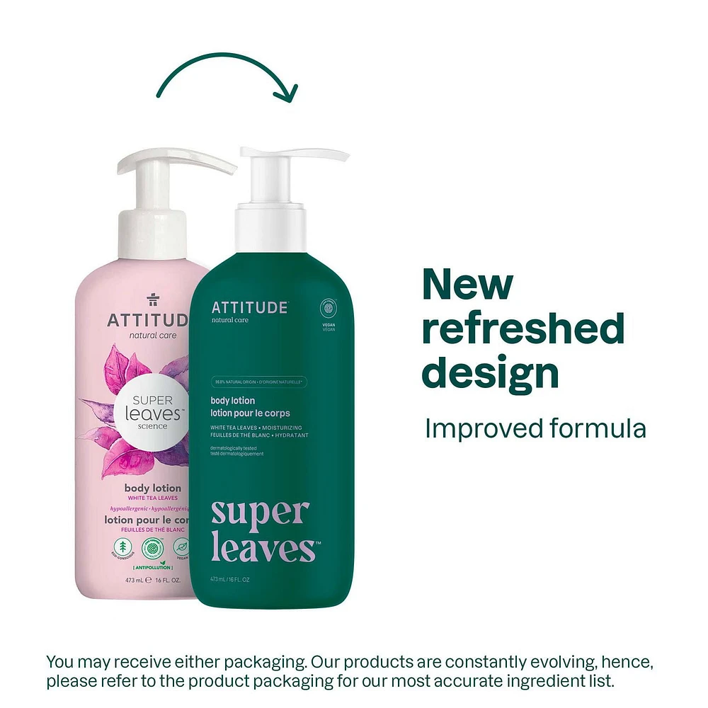 ATTITUDE super leaves, Body Lotion, White Tea Leaves, 473 mL, 473 mL