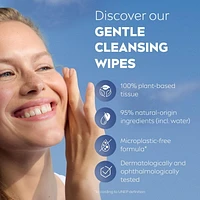 NIVEA 3-in-1 Biodegradable Face Cleansing & Make-up Removing Wipes for Normal Skin, 40 Wipes