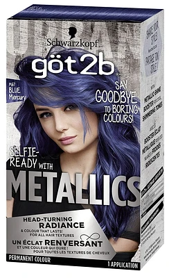 Got2b Metallic Permanent Hair Color M67 Blue Mercury, Unique metallic radiance