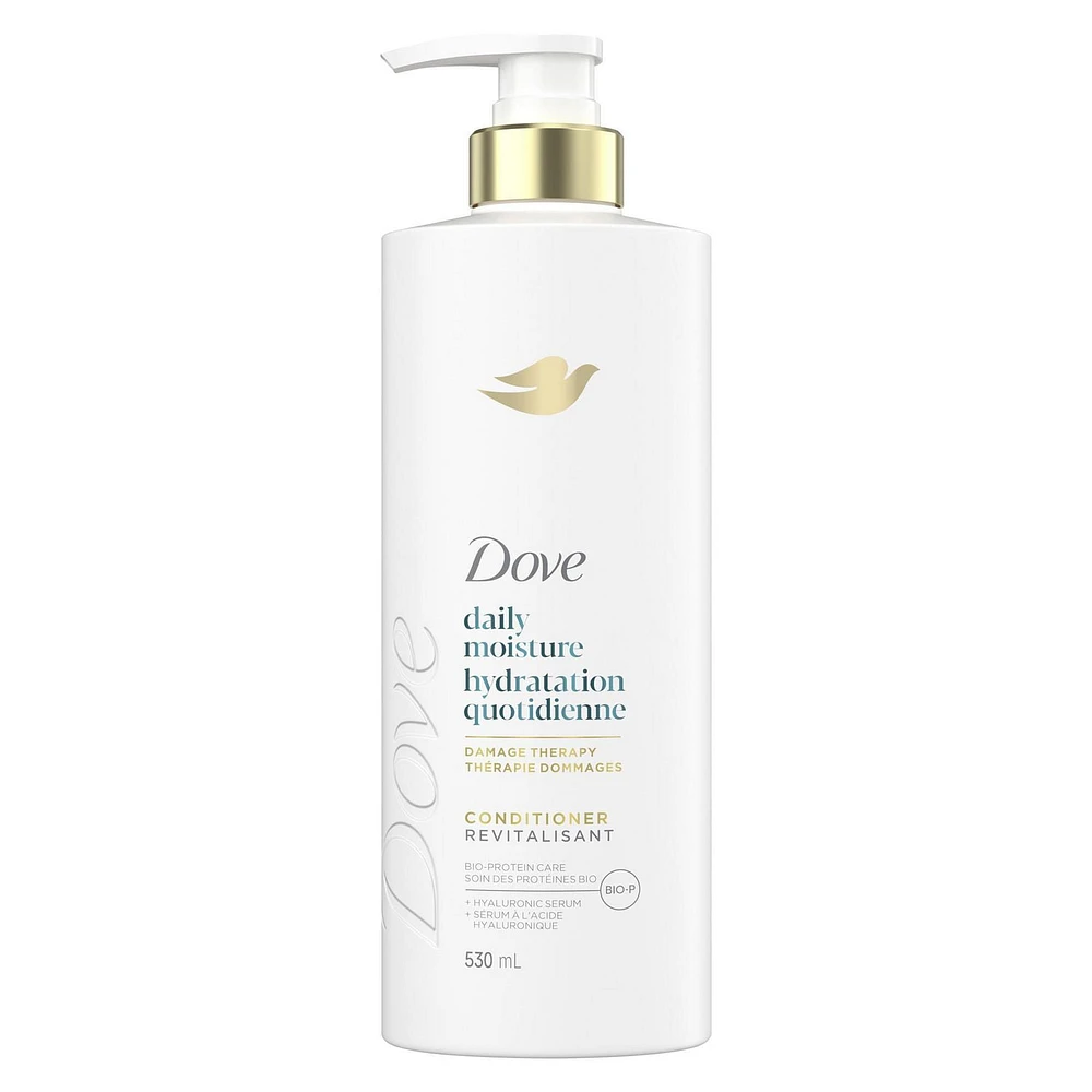 Revitalisant pour Cheveux Secs Dove Hydratation quotidienne avec Soin Protéine Liquide Bio et Sérum d'Acide Hyaluronique, 530mL 530 ML