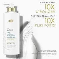 Revitalisant pour Cheveux Secs Dove Hydratation quotidienne avec Soin Protéine Liquide Bio et Sérum d'Acide Hyaluronique, 530mL 530 ML