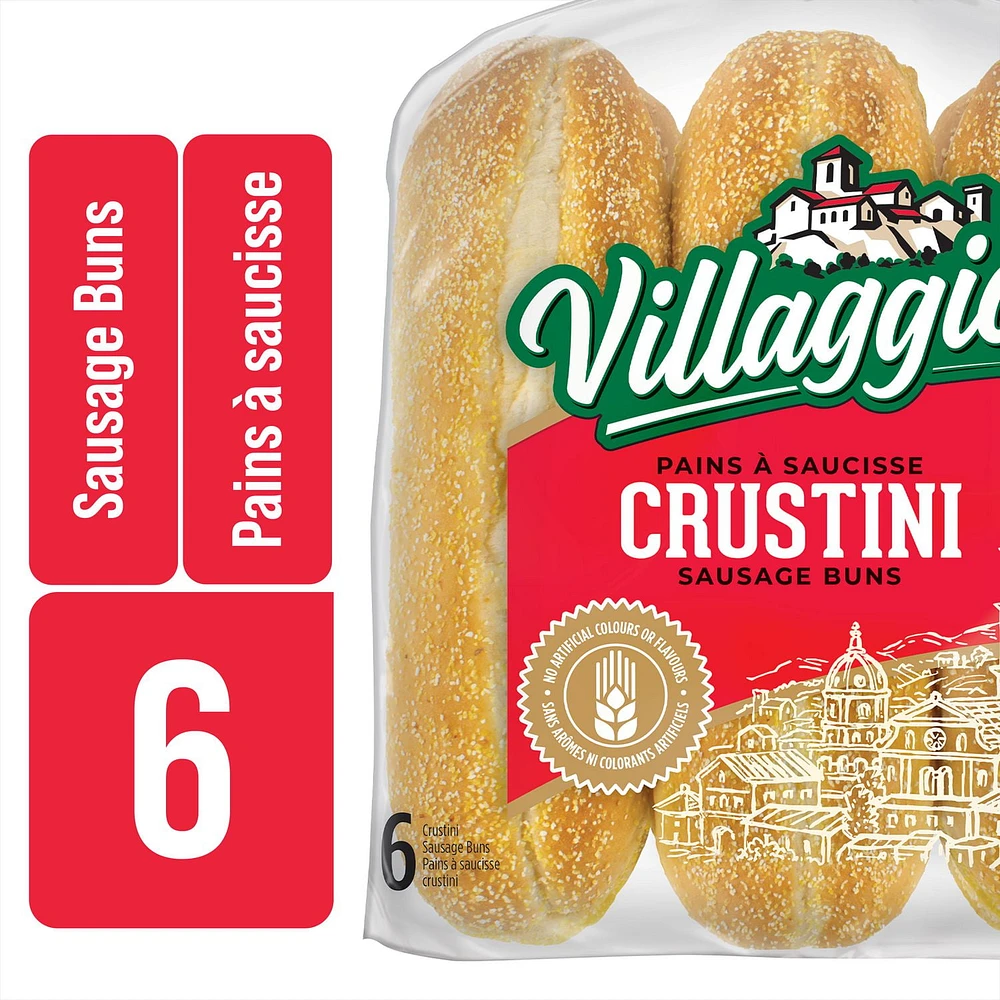 Villaggio® Crustini Sausage Buns, Pack of 6