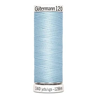 Gutermann 120 Sew - All Thread 128 m/ 140 yds - Sky Blue (Pack of 5 Spools), Sewing Thread 128 m/ 140 yds