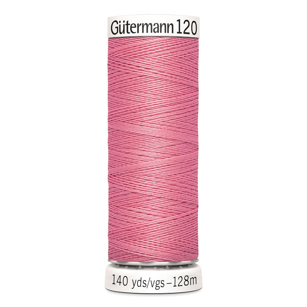 Gutermann 120 Sew - All Thread 128 m/ 140 yds - Rose Pink (Pack of 5 Spools), Sewing Thread 128 m/ 140 yds