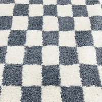 Rug Ease Checkerboard Blue and White area rug