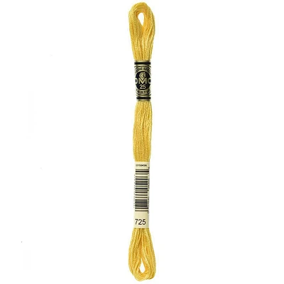 DMC Yellow Cotton 6 Strand Floss 8m