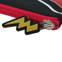 Pen + Gear Polyester Lightning bolt design binder zipper pouch, Black / Red, 7.75 in. x 9.75 in.