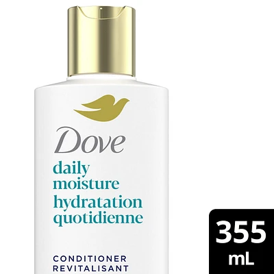 Dove Daily Moisture Conditioner for Dry Hair, with Liquid Bio-Protein and Hyaluronic Serum, 355mL, 355mL