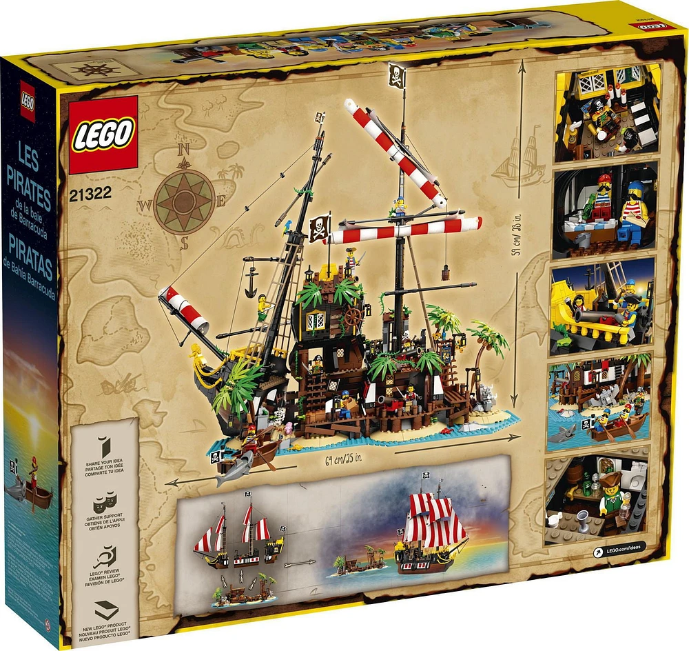 LEGO Ideas Pirates of Barracuda Bay 21322 Toy Building Kit (2,545 Pieces)