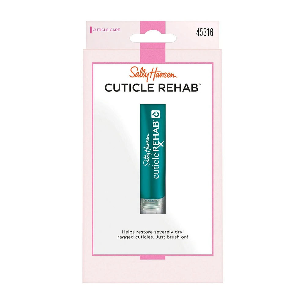 Sally Hansen Cuticle Rehab™, softens & helps restore cuticles, with Vitamin E, Jasmine and Rose extracts, conditioning formula, reduce nail breakage, Restores cuticles