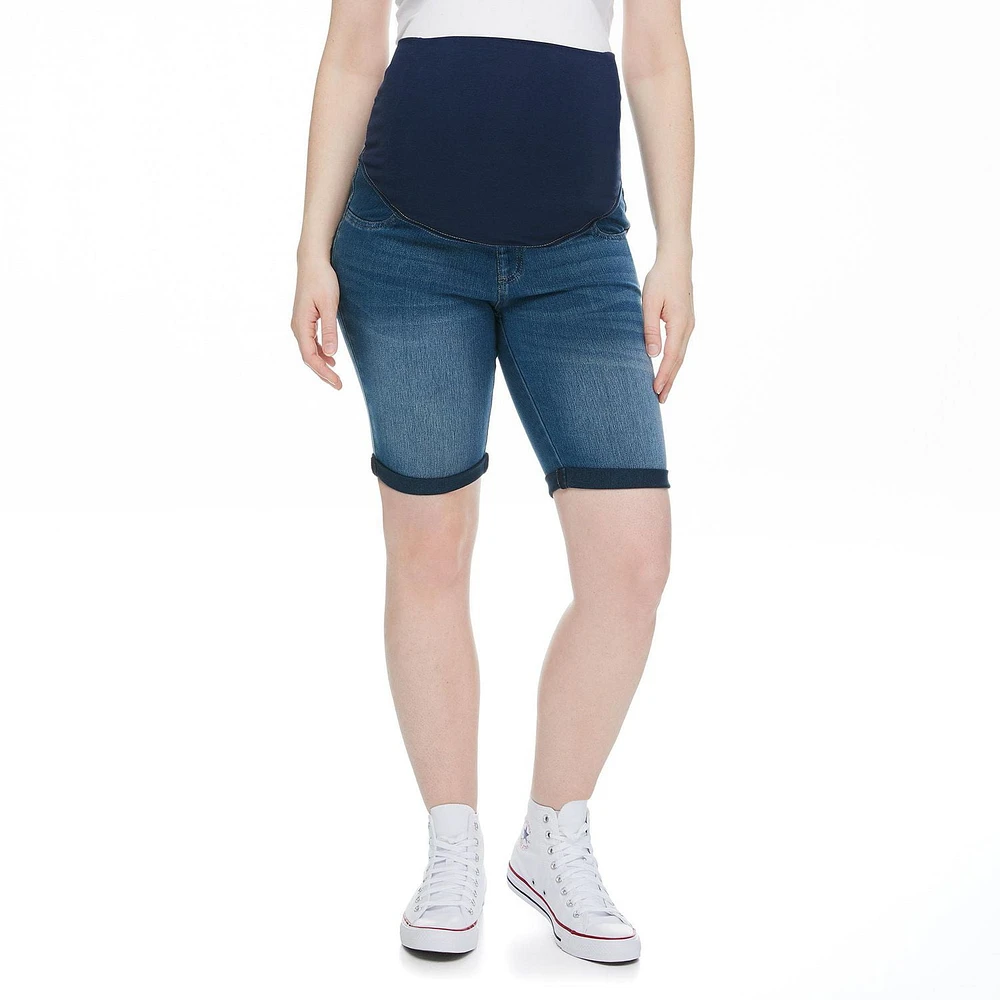 Paisley Sky Maternity Jegging Bermuda Short