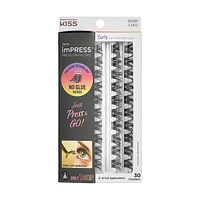 KISS ImPRESS Faux cils à pression - emballage de rechange - recourbé - 30 faisceaux de cils KISS Ongles imPRESS
