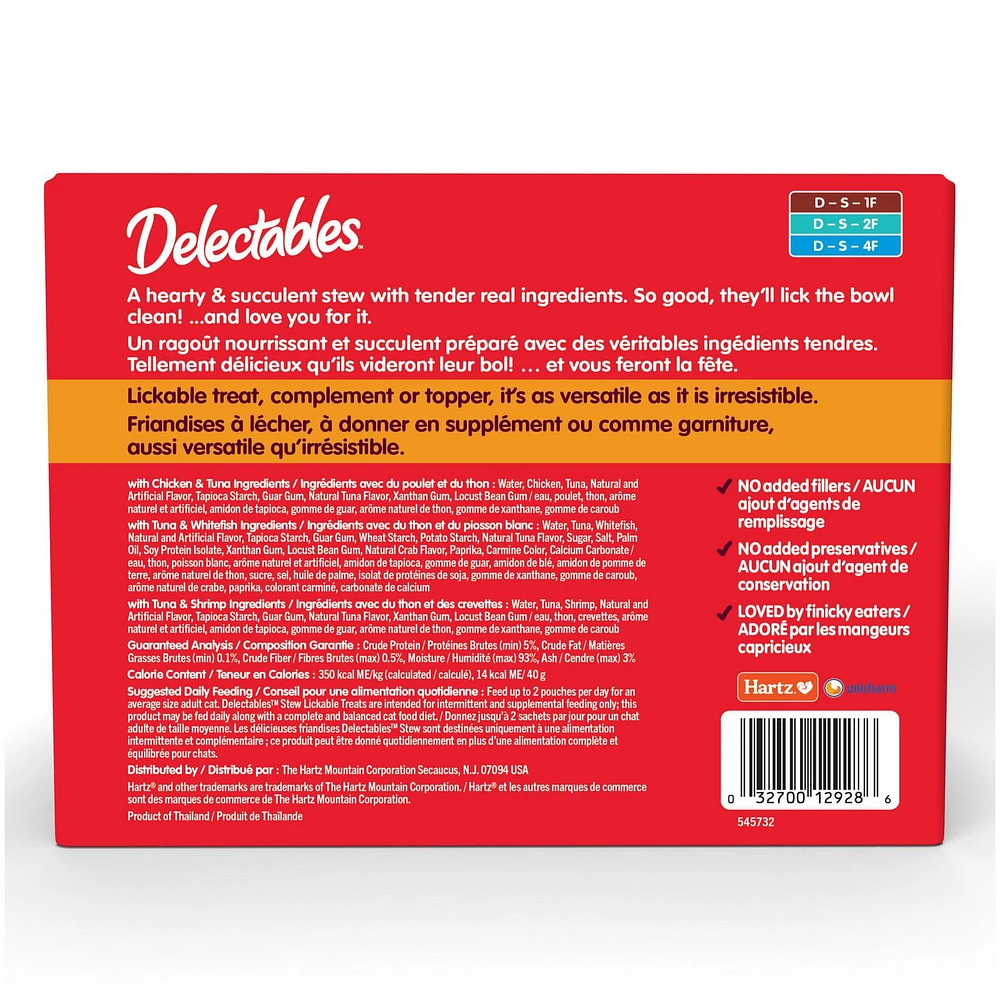 Lot de friandises pour chat Delectables Lickable Stew 30x40g (paquet de 30 variétés)