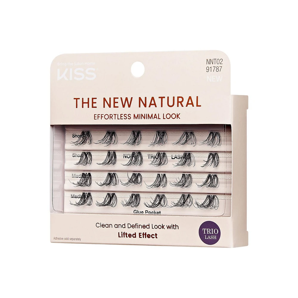 KISS Le Nouveau Naturel - Trio de cils - faisceaux de faux cils - noir - 24 mèches KISS Cils