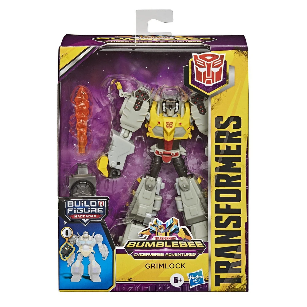 Transformers Cyberverse Bumblebee Adventures Deluxe Class Hot Rod Action Figure Toy, With Build-A-Figure Piece