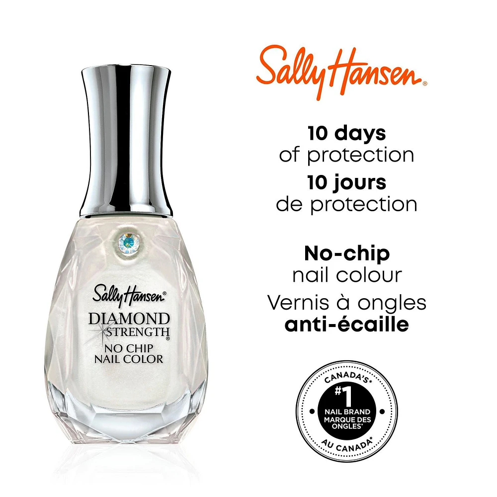 Sally Hansen Vernis à ongles Diamond Strength®, infusé de véritables microdiamants & platine, 10 jours de protection contre les cassures & fissures Vernis à ongles anti éclats