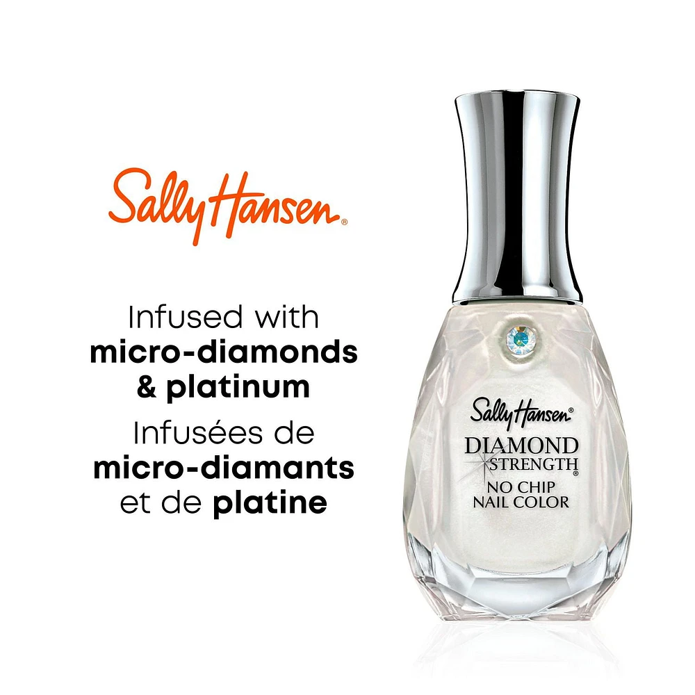 Sally Hansen Vernis à ongles Diamond Strength®, infusé de véritables microdiamants & platine, 10 jours de protection contre les cassures & fissures Vernis à ongles anti éclats