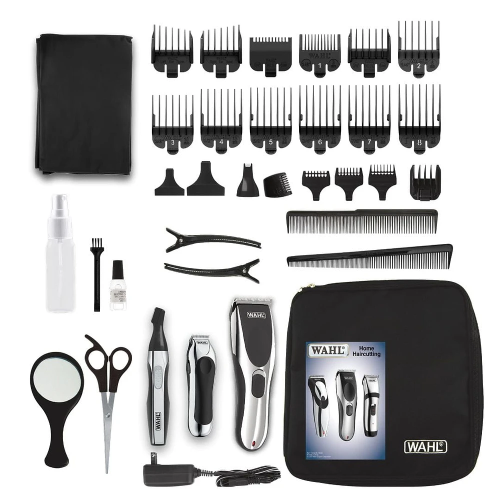 Wahl Cordless Pro Home Barber Kit - Model 3155, Complete Cordless Home Barber Kit