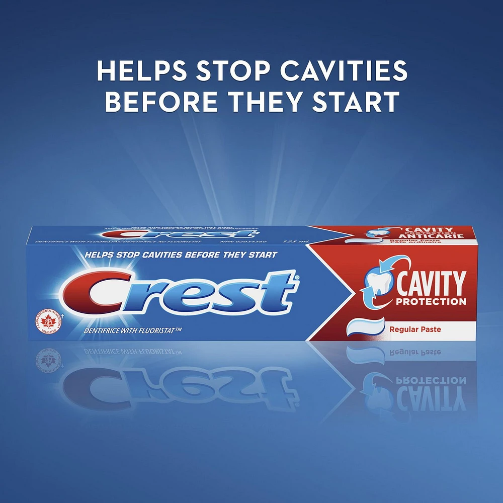 Dentifrice Crest Plus Protection anticarie, dentifrice régulier, 3 x 125 mL