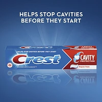 Dentifrice Crest Plus Protection anticarie, dentifrice régulier, 3 x 125 mL