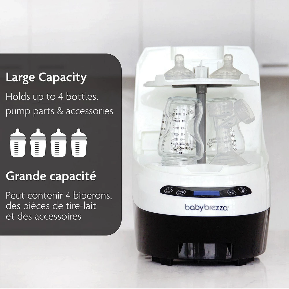 Lave-biberons Bottle Washer Pro de Baby Brezza - Lave biberons, Stérilisateur + Sécheuse tout en un lave les biberons, pièces de produits de bébé et des gobelets - remplace le lavage à la main, les brosses à biberons et les égouttoirs