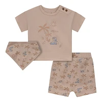 Disney Stitch Ensemble de Shorts avec Bavoir