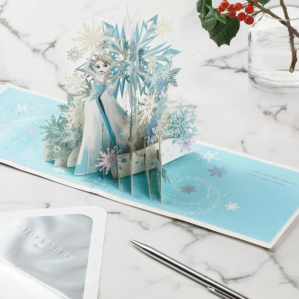 Hallmark Signature Paper Wonder Frozen Pop Up Christmas Card (Elsa, Feel the Magic)