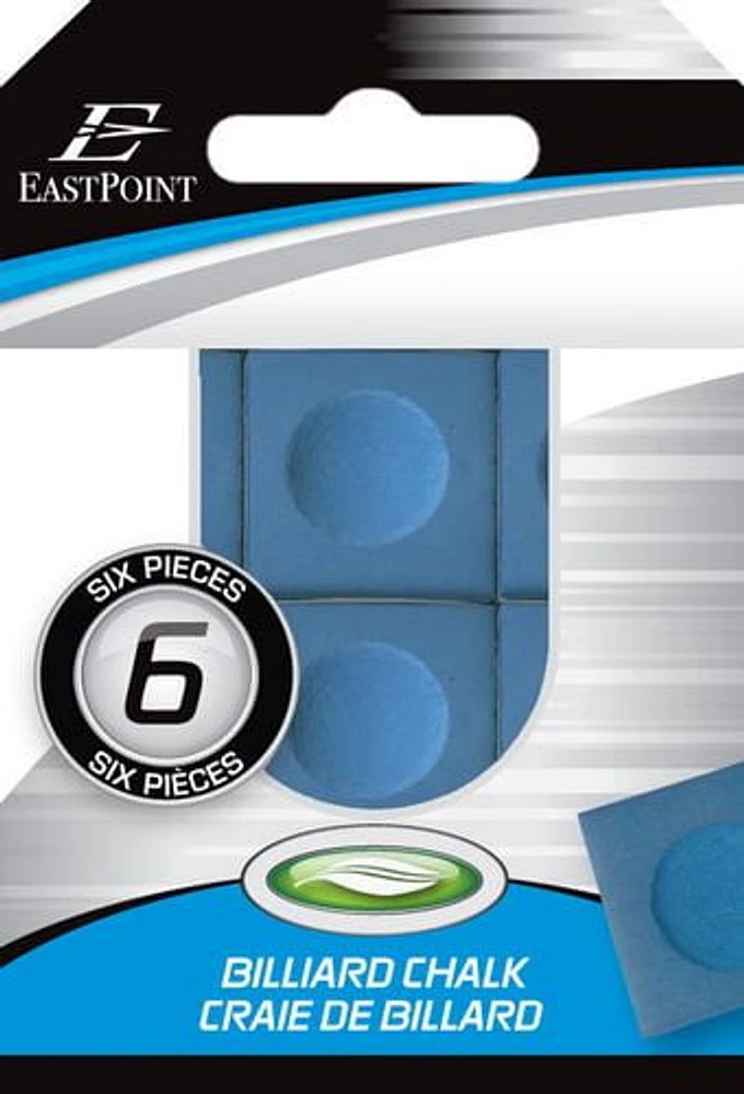 EastPoint Sports Billiard Chalk, 6 pieces