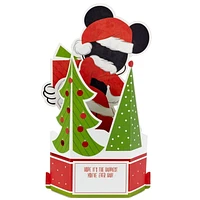 Hallmark Paper Wonder Mickey Mouse Displayable Pop Up Christmas Card (Santa Claus)