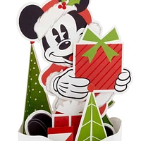 Hallmark Paper Wonder Mickey Mouse Displayable Pop Up Christmas Card (Santa Claus)