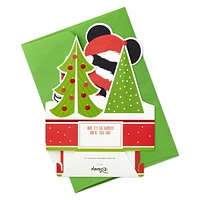 Hallmark Paper Wonder Mickey Mouse Displayable Pop Up Christmas Card (Santa Claus)