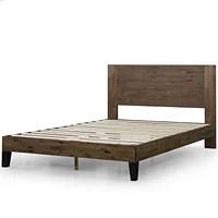 Zinus Tonja Platform Bed / Mattress Foundation / Box Spring Replacement / Brown Bed