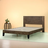 Zinus Tonja Platform Bed / Mattress Foundation / Box Spring Replacement / Brown Bed