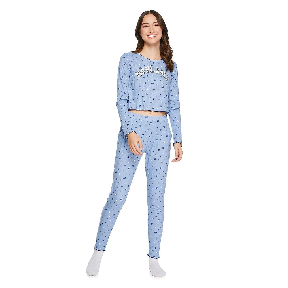 No Boundaries Women's Pajamas 2-Piece Set