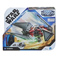 Star Wars Mission Fleet Stellar Class Kylo Ren TIE Whisper 2.5-Inch-Scale Figure and Vehicle for Kids Ages 4 and Up