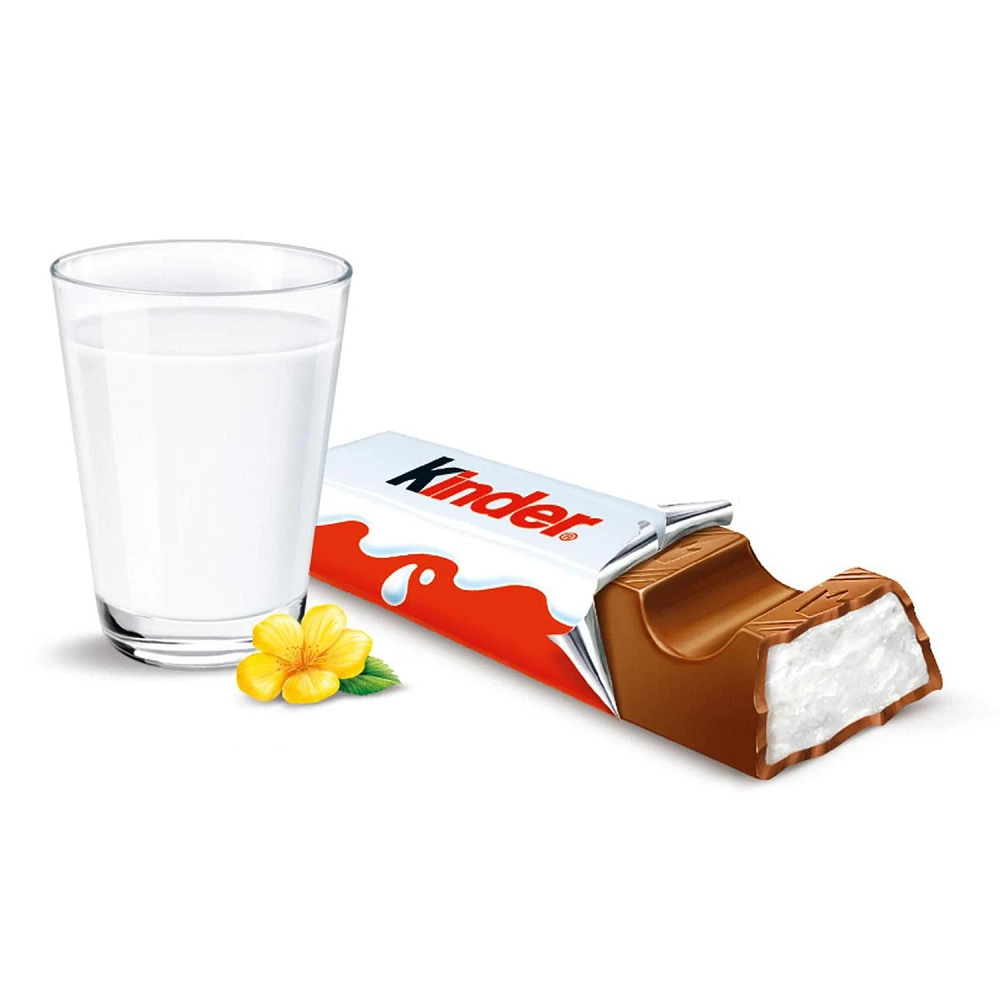 KINDER® CHOCOLATE/CHOCOLAT bar, Milk Chocolate Candy bar with a Milky Filling, Kinder Milk Chocolate