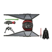 Star Wars Mission Fleet Stellar Class Kylo Ren TIE Whisper 2.5-Inch-Scale Figure and Vehicle for Kids Ages 4 and Up