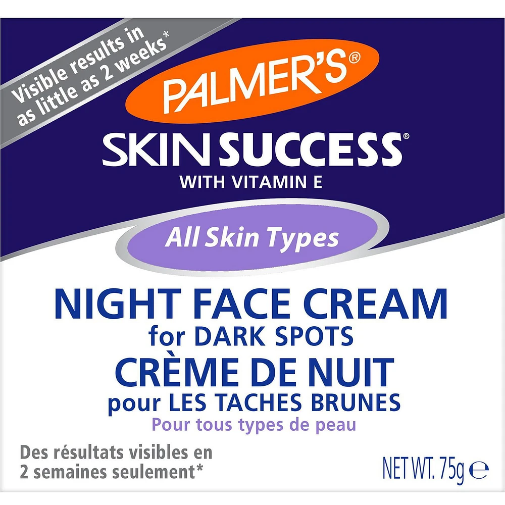 Palmer's Skin Success Night Face Cream for Dark Spots, 75g, Brightens Complexion