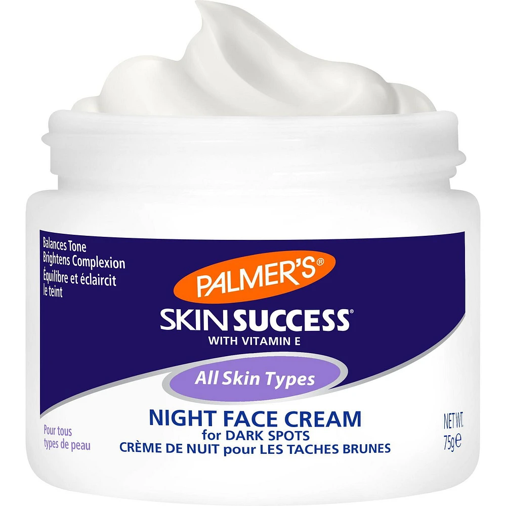 Palmer's Skin Success Night Face Cream for Dark Spots, 75g, Brightens Complexion