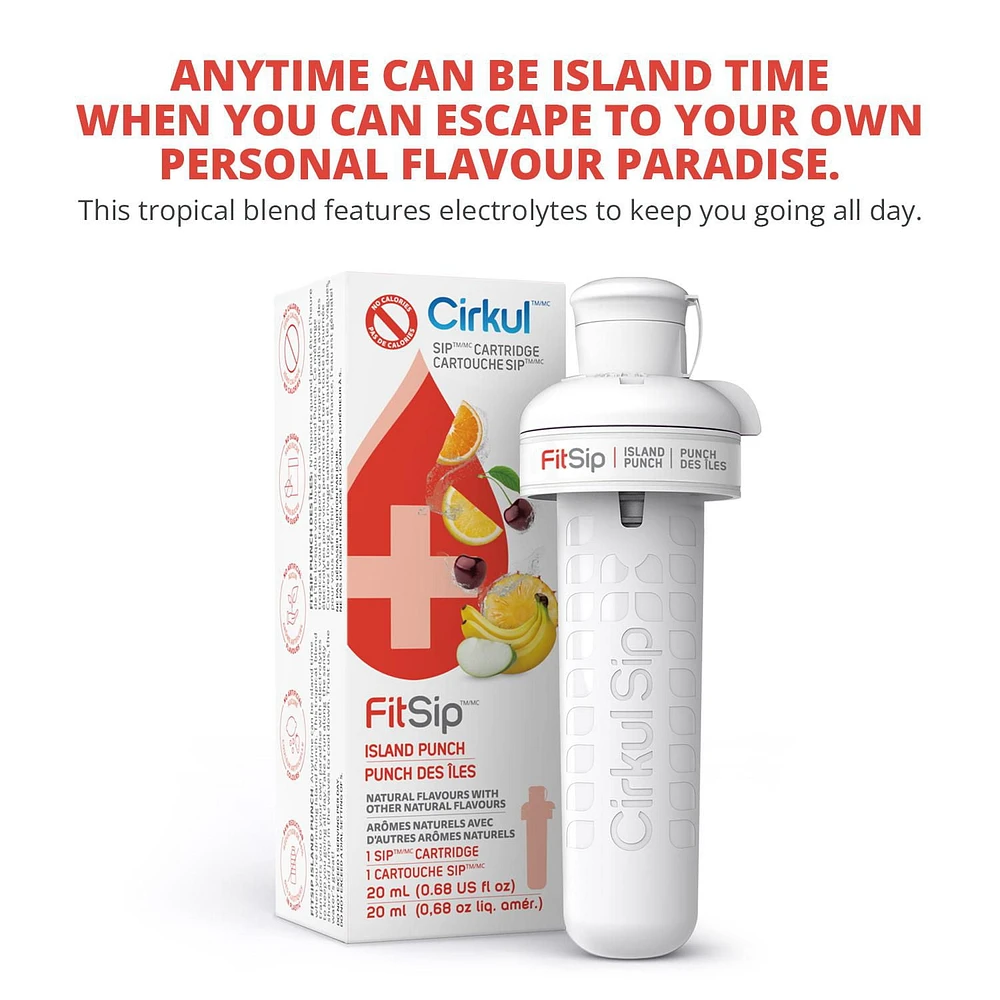 Cirkul FitSip Island Punch Flavor Cartridge 1-pack, CKL ISLAND PUNCH