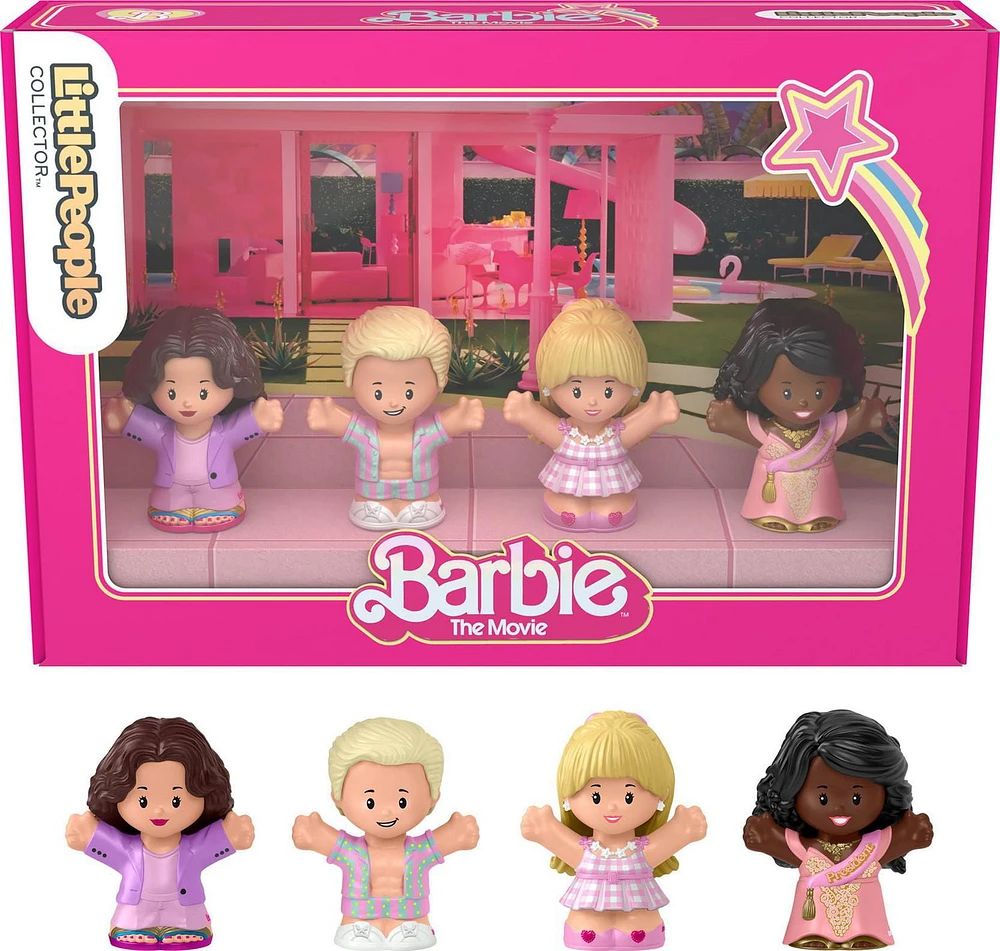 Little People Collector Barbie: The Movie Special Edition Set for Adults & Fans, 4 Figures