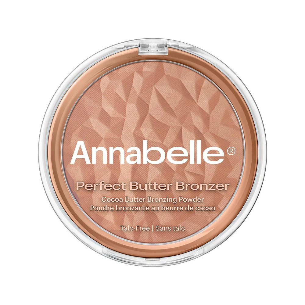 Annabelle Perfect Butter Bronzer Talc-Free Cocoa Butter Bronzing Powder, 4 shades, 8.5 g