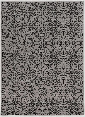 Capri iForum Grey & Black 6' 5" x 9' 3" Area Rug