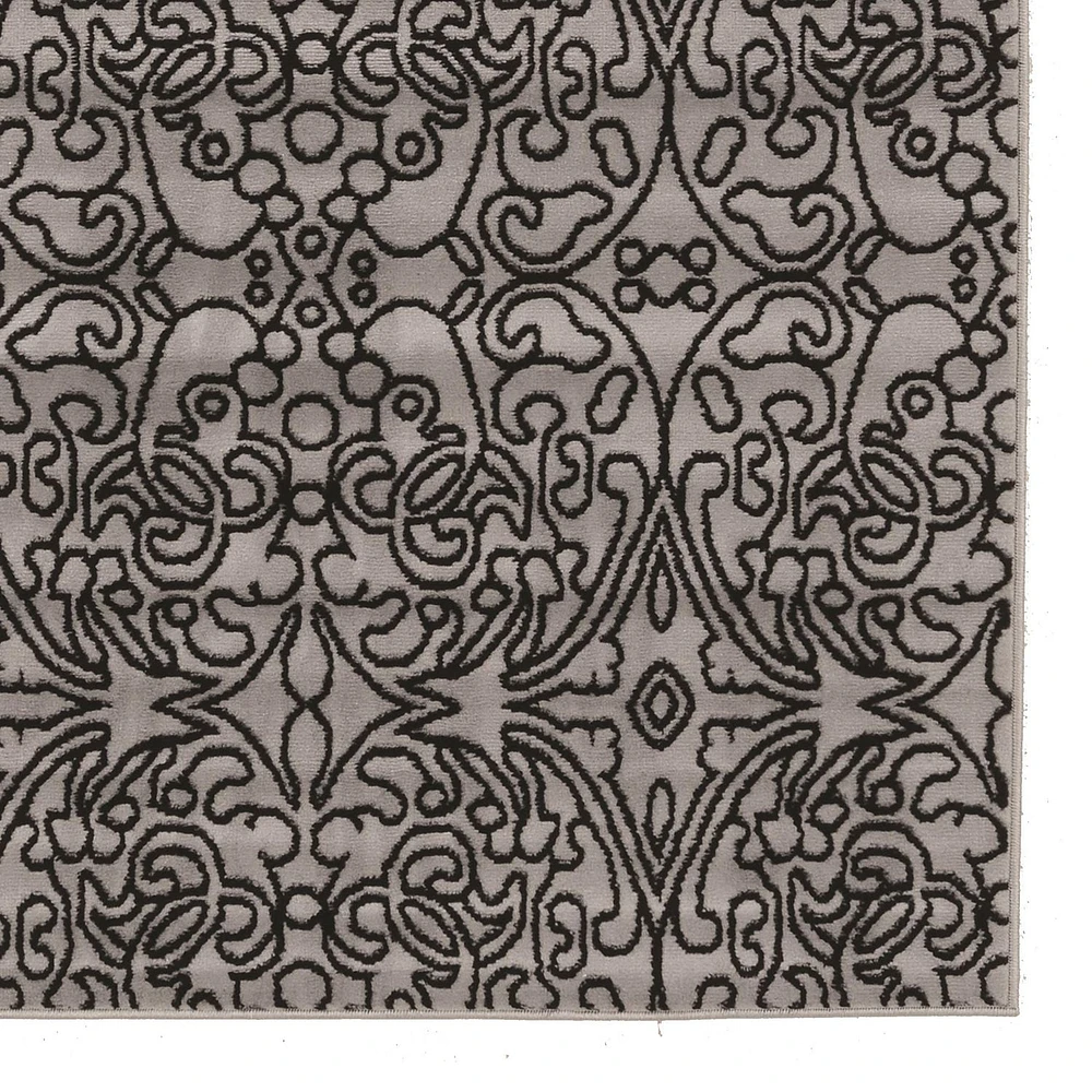 Capri iForum Grey & Black 6' 5" x 9' 3" Area Rug