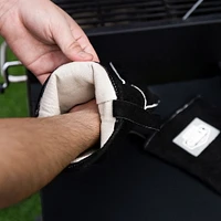 Expert Grill  Leather  Heat Resistant   BBQ Gloves, Black Color, EG LEATHER BBQ GLOVE