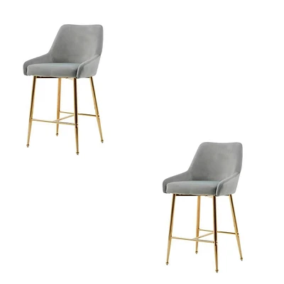 Heavenly Collection Velvet Stool SET OF 2