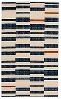 Capri Leslie Bone & Blue 4' 3" x 7' 3" Area Rug