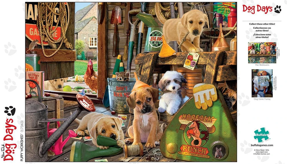 Buffalo Games - Dog Days - Puppy Workshed - 750 Piece Jigsaw Puzzle